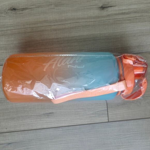 Alani Nu Merch Water Bottle Ombre Orange/Blue Chug Jug Plastic - Picture 1 of 4